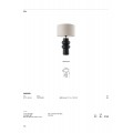 VK/03358/B - Μαύρο/γκρι. E27. Max. 20W (LED). 220-240V. -20°C → 40°C. Ρητίνη + λινό ύφασμα. IP20