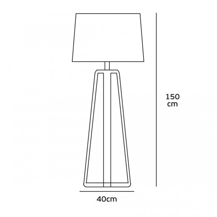 VK/03158/WD/W - Φωτιστικό δαπέδου ξύλινο, 240V, Ε27, Max 20W (LED), IP20, ø40x150cm, ξύλινο με λευκό καπέλο VK/03158/WD/W - Φωτιστικό δαπέδου ξύλινο, 240V, Ε27, Max 20W (LED), IP20, ø40x150cm, ξύλινο με λευκό καπέλο