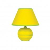 VK/1297/C - Πορτατίφ κεραμικό, Ε14, MAX 35W, φυστικί με πράσινη ρίγες