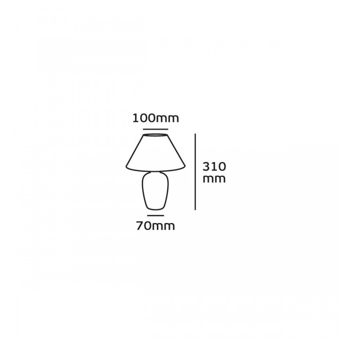 VK/1305/G - Πορτατίφ κεραμικό, Ε14, MAX 35W, οβάλ, φυστικί, μονόχρωμο