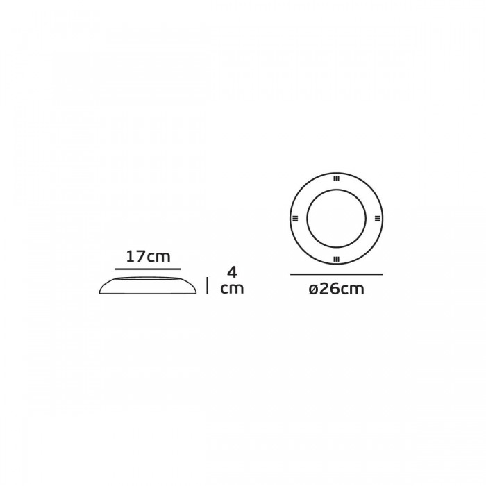 VK/02012/D - Φωτιστικό Led πισίνας, 12V, 18W, 6500K, 2200lm, 120°, IP68, ø26x4cm, λευκό VK/02012/D - Φωτιστικό Led πισίνας, 12V, 18W, 6500K, 2200lm, 120°, IP68, ø26x4cm, λευκό