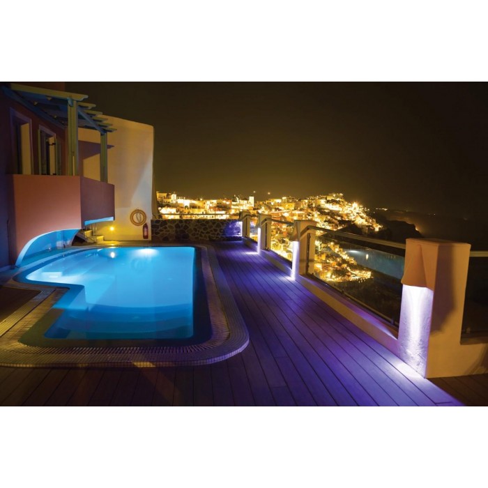 VK/02012/BL - Φωτιστικό Led πισίνας, 12V, 18W, BLUE, 250lm, 120°, IP68, ø26x4cm, λευκό VK/02012/BL - Φωτιστικό Led πισίνας, 12V, 18W, BLUE, 250lm, 120°, IP68, ø26x4cm, λευκό