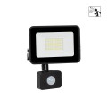 VK/02250/B/D/MS - Προβολέας LED με αισθητήρα κίνησης, 6500K, 30W, 2.700lm, 120°, CRI>80, IP65, 16x18x5cm, μαύρος