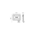 VK/02250/B/D/MS - Προβολέας LED με αισθητήρα κίνησης, 6500K, 30W, 2.700lm, 120°, CRI>80, IP65, 16x18x5cm, μαύρος