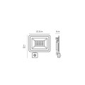 VK/02251/B/D/MS - Προβολέας LED με αισθητήρα κίνησης, 6500K, 50W, 4.500lm, 120°, CRI>80, IP65, 20.5x21x5cm, μαύρος