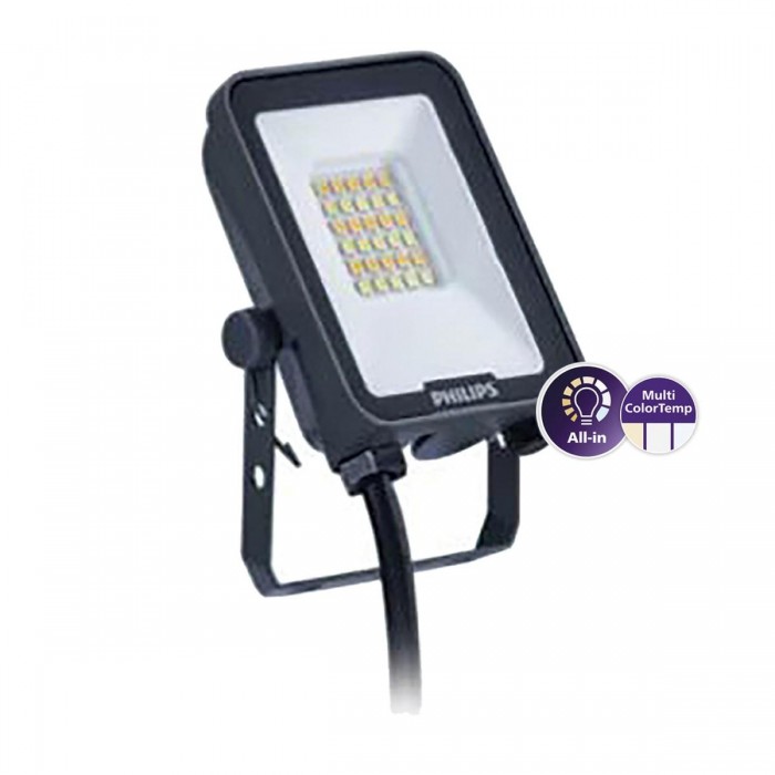 BVP167 ALL-IN LED36 - Προβολέας LED Philips, 3000K, 4000K, 6500K, 30W, 3300lm-3600lm, 110°, ΙΚ07, CRI>80, IP65, 18.2x13.3x2.9cm, 14.5x11.7cm (γυαλί),  γκρι
