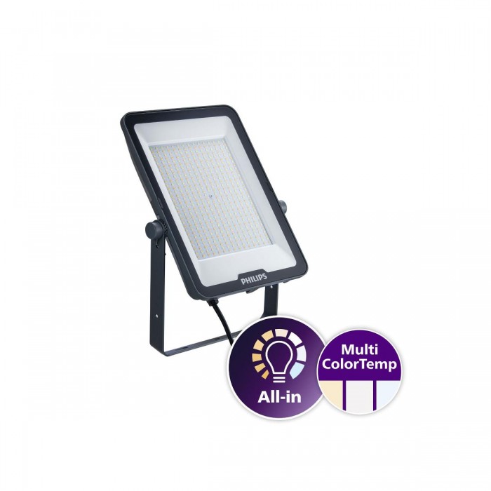 BVP169 ALL-IN LED120 - Προβολέας LED Philips, 3000K, 4000K, 6500K, 100W, 11000lm-12000lm, 110°, ΙΚ08, CRI>80, IP65, 30.4x22x3.6cm, 24.4x18.5cm (γυαλί),  γκρι