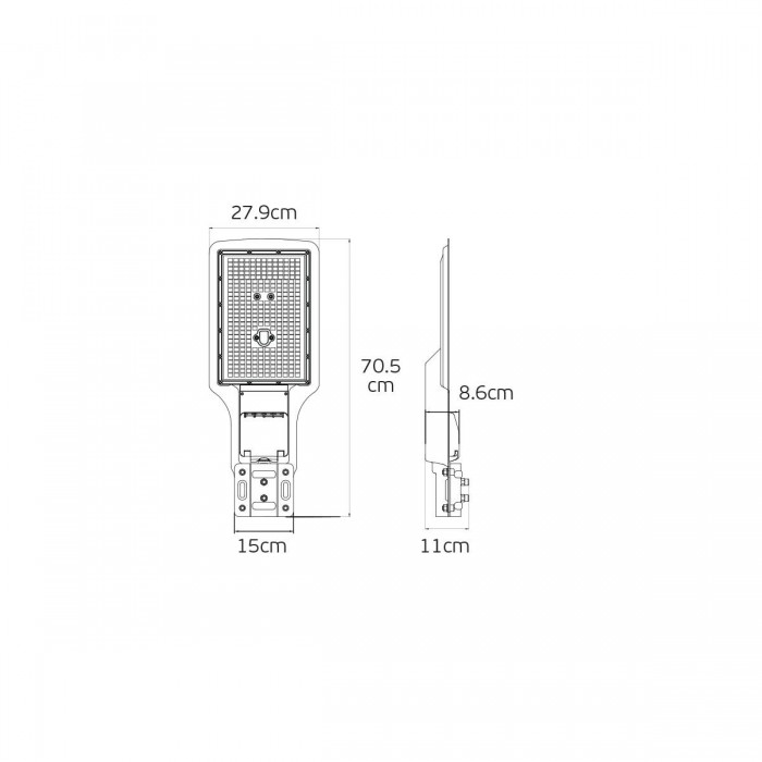 VK/02265/C - Grey. 4000K. 200W. 28.000lm. AC100-250V. 135°-225°. LED SMD 3030. 40.000hrs. -40°C → 50°C. CRI>80. Φωτιστικό δρόμου. Αλουμίνιο. IP66 VK/02265/C - Grey. 4000K. 200W. 28.000lm. AC100-250V. 135°-225°. LED SMD 3030. 40.000hrs. -40°C → 50°C. CRI>80. Φωτιστικό δρόμου. Αλουμίνιο. IP66