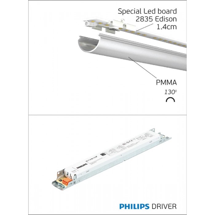 VK/04289/700/W/C - Φωτιστικό led panel με διπλούς καθρέπτες, UGR<19, 19W, 4000K, 1.400lm (αρχικά 2.950lm), 700mA, 130°, IP20, 116x12.5x5.5cm, ασημί με λευκό πλαίσιο VK/04289/700/W/C - Φωτιστικό led panel με διπλούς καθρέπτες, UGR<19, 19W, 4000K, 1.400lm (αρχικά 2.950lm), 700mA, 130°, IP20, 116x12.5x5.5cm, ασημί με λευκό πλαίσιο