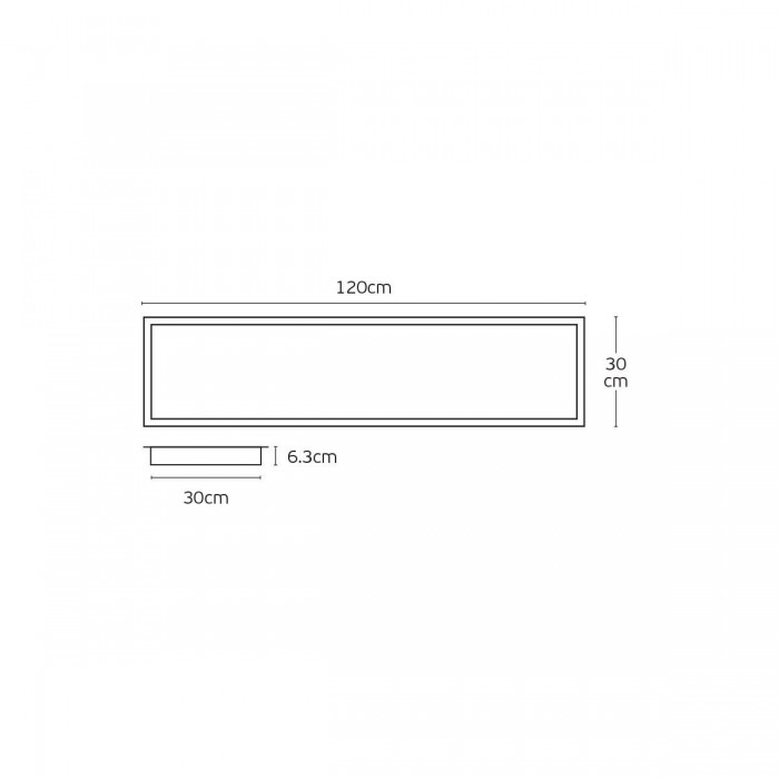VK/04426/MF - Βάση οροφής για LED PANEL VK/04426 120x30cm, λευκό
