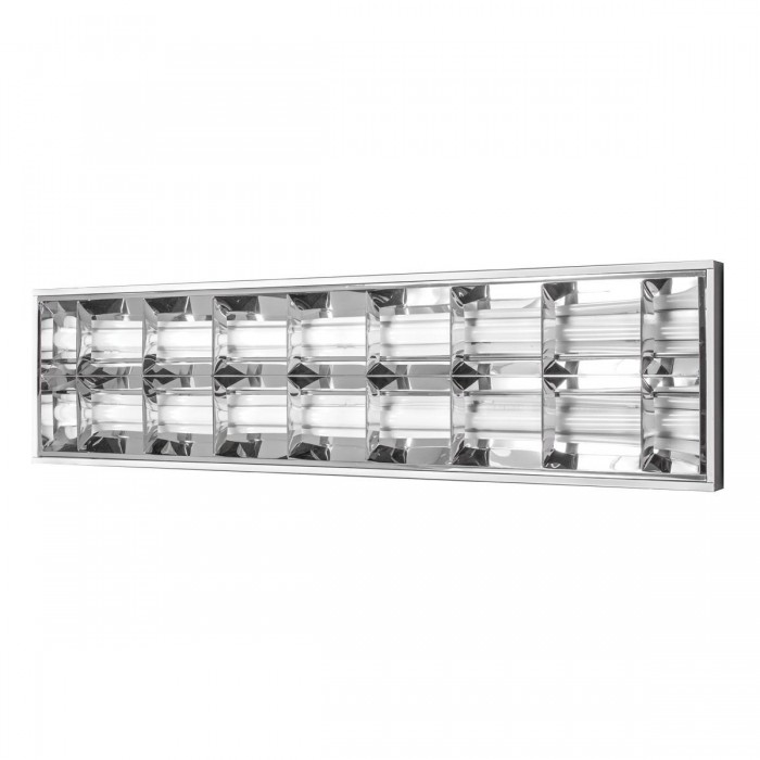 VK/04288/900/2/W/C - Φωτιστικό led panel με διπλούς καθρέπτες, UGR<19, 44W, 4000K, 4.000lm (αρχικά 6.750lm), 900mA, 130°, IP20, 116x29.5x5.5cm, ασημί με λευκό πλαίσιο VK/04288/900/2/W/C - Φωτιστικό led panel με διπλούς καθρέπτες, UGR<19, 44W, 4000K, 4.000lm (αρχικά 6.750lm), 900mA, 130°, IP20, 116x29.5x5.5cm, ασημί με λευκό πλαίσιο