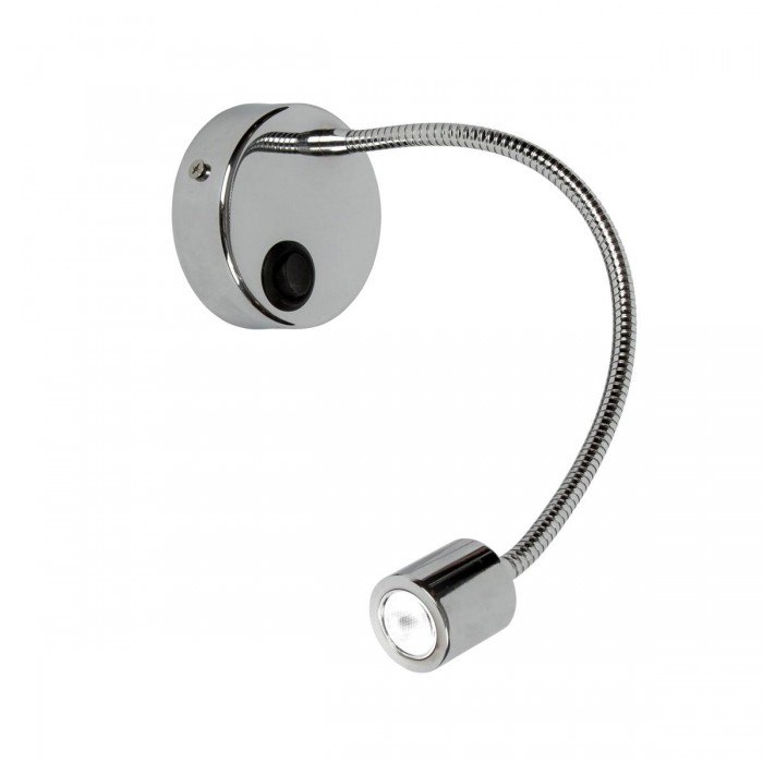VK/04023/C - Απλίκα τοίχου σπιράλ led, 240V, 1W, 50lm, 25°, CRI>80, IP20, με διακόπτη, χρώμιο VK/04023/C - Απλίκα τοίχου σπιράλ led, 240V, 1W, 50lm, 25°, CRI>80, IP20, με διακόπτη, χρώμιο