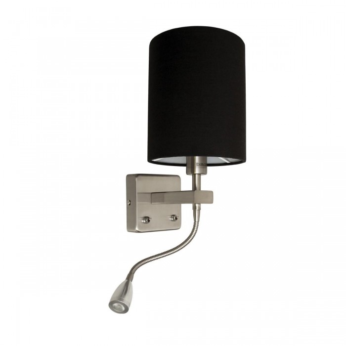VK/04033/MC/B -<p>Απλίκα τοίχου, E14 + led 1W, 240V, κυλινδρική ø15x18cm, νίκελ ματ/μαύρη</p> VK/04033/MC/B -<p>Απλίκα τοίχου, E14 + led 1W, 240V, κυλινδρική ø15x18cm, νίκελ ματ/μαύρη</p>