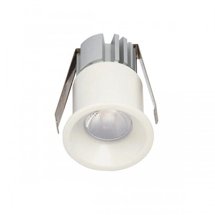 VK/04146/W/W -<p>Χωνευτό σταθερό σποτ led, 3W, 3000K, 160lm, 15°, Dimmable, IP20, λευκό </p>