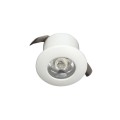 VK/04097/MC/W - Χωνευτό σποτ μίνι led, 1W, 3000K, με driver 350mA, 120°, CRI>80, IP20, ø3.3x2cm, νίκελ ματ
