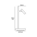 VK/04234/W/W - Φωτιστικό γραφείου LED, 220-240V, 3W & 6W, 3000K, 621lm, CRI>80, IP20, ø18.5x45.5cm, λευκό