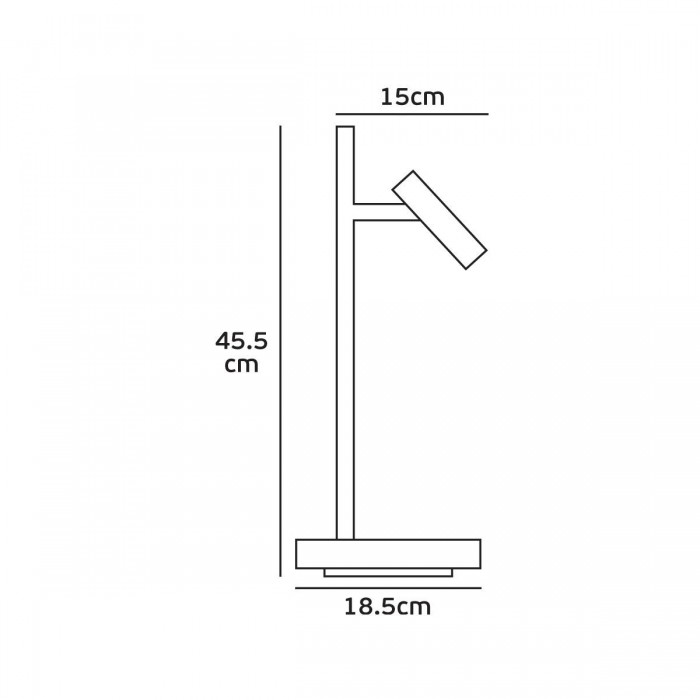 VK/04234/W/W - Φωτιστικό γραφείου LED, 220-240V, 3W & 6W, 3200K, 480lm, CRI>70, IP20, ø18.5x45.5cm, λευκό