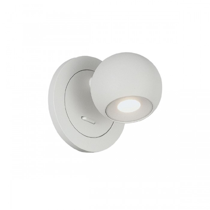 VK/04575/WA/W/W - Απλίκα τοίχου led, λευκή. 3000K. 6W. 545lm. CRI>80. IP20.