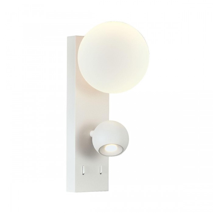 VK/04576/WA/W/W - Απλίκα τοίχου led, λευκή. 3000K. 6W+6W. 767lm. CRI>80. IP20.