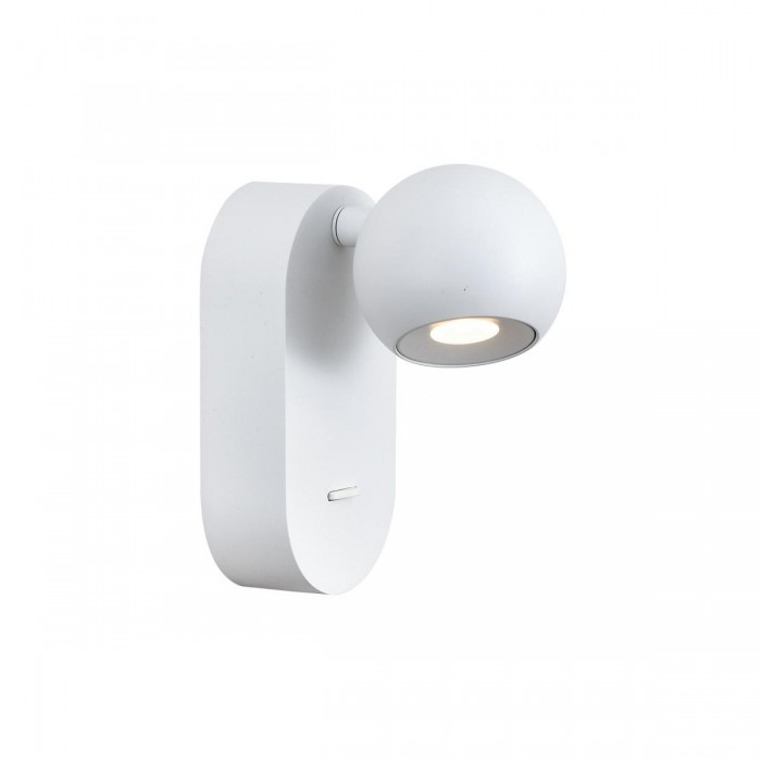 VK/04732/WA/W/W - Λευκό. 3000K. 5.6W. 468lm. AC220-240V. 25°. LED Cree COB. Τροφοδοτικό Eaglerise. Φωτιστικό τοίχου/διαβάσματος. -20°C → 50°C. 50.000hrs. Dim No. Με ένα λεπτό διακόπτη. CRI>90. Αλουμίνιο. IP20