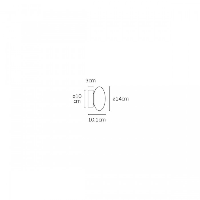 VK/04734/WA/B/W - Μαύρο. 3000K. 5W. 323lm. AC220-240V. 120°. LED Lumileds. Τροφοδοτικό Eaglerise. Φωτιστικό τοίχου. -20°C → 50°C. 50.000hrs. Dim No. CRI>80. Αλουμίνιο  +  PC. IP20 