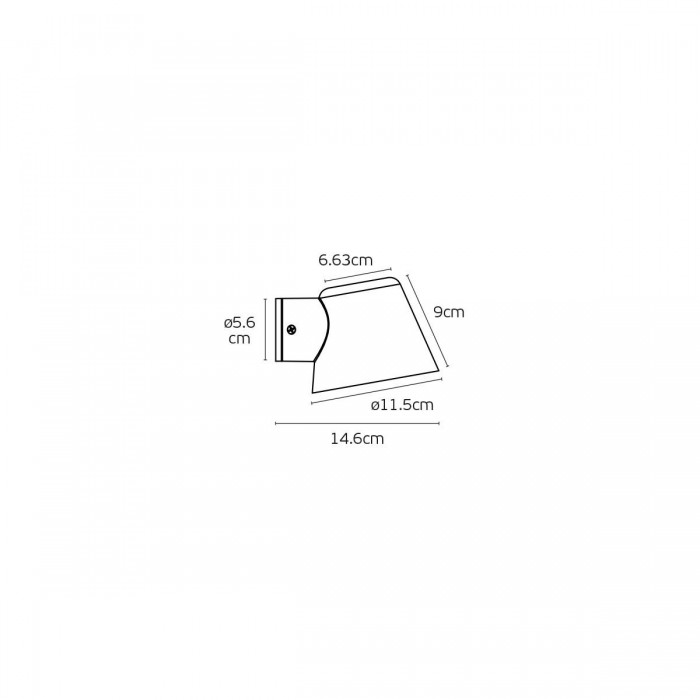 VK/01121/WA/B - Φωτιστικό τοίχου, 220-240V, GU10/PAR16, Max. 12W (LED), IP44, ø11.5x9x14.6cm, μαύρο VK/01121/WA/B - Φωτιστικό τοίχου, 220-240V, GU10/PAR16, Max. 12W (LED), IP44, ø11.5x9x14.6cm, μαύρο
