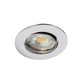 VK/03008G/C - Σποτ στρογγυλό, κινητό, GU10/PAR16, Max12W (LED), IP20, ø8.4x2.3cm, χρώμιο VK/03008G/C - Σποτ στρογγυλό, κινητό, GU10/PAR16, Max12W (LED), IP20, ø8.4x2.3cm, χρώμιο