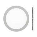  VK/04017/G/C - Χωνευτό φωτιστικό led panel, 24W, 4000K, 1.920lm, 115°, IP20, ø24x1.5cm, γκρι