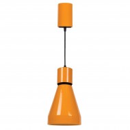 VK/04016/OR/C - Φωτιστικό LED κρεμαστό καμπάνα, 110-240V, 18W, 4000K, 1.400lm, CRI>80, IP20, ø17x31.5x144cm, πορτοκαλί