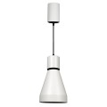VK/04016/W/W - Φωτιστικό LED κρεμαστό καμπάνα, 110-240V, 18W, 3000K, 1.350lm, CRI>80, IP20, ø17x31.5x144cm, λευκό