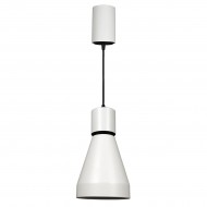 VK/04016/W/W - Φωτιστικό LED κρεμαστό καμπάνα, 110-240V, 18W, 3000K, 1.350lm, CRI>80, IP20, ø17x31.5x144cm, λευκό