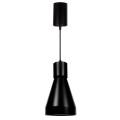 VK/04016/B/W - Φωτιστικό LED κρεμαστό καμπάνα, 110-240V, 18W, 3000K, 1.350lm, CRI>80, IP20, ø17x31.5x144cm, μαύρο