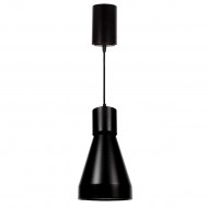 VK/04016/B/W - Φωτιστικό LED κρεμαστό καμπάνα, 110-240V, 18W, 3000K, 1.350lm, CRI>80, IP20, ø17x31.5x144cm, μαύρο