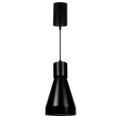 VK/04016/B/C - Φωτιστικό LED κρεμαστό καμπάνα, 110-240V, 18W, 4000K, 1.400lm, CRI>80, IP20, ø17x31.5x144cm, μαύρο