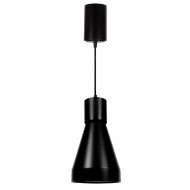 VK/04016/B/C - Φωτιστικό LED κρεμαστό καμπάνα, 110-240V, 18W, 4000K, 1.400lm, CRI>80, IP20, ø17x31.5x144cm, μαύρο