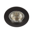  VK/03009G/B - Σποτ στρογγυλό, σταθερό, GU10/PAR16, Max12W (LED), IP20, ø7.7x2.5cm, μαύρο