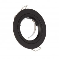  VK/03010G/B - Σποτ στρογγυλό, σταθερό, GU10/PAR16, Max12W (LED), IP20, ø7.8x2.3cm, μαύρο