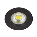  VK/03010G/B - Σποτ στρογγυλό, σταθερό, GU10/PAR16, Max12W (LED), IP20, ø7.8x2.3cm, μαύρο
