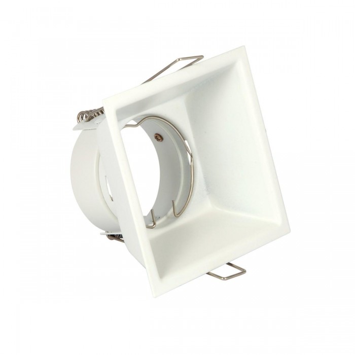 VK/03013G/W - Σποτ τετράγωνο, σταθερό, GU10/PAR16, Max12W (LED), IP20, 8.8x8.8x6.5cm, λευκό VK/03013G/W - Σποτ τετράγωνο, σταθερό, GU10/PAR16, Max12W (LED), IP20, 8.8x8.8x6.5cm, λευκό