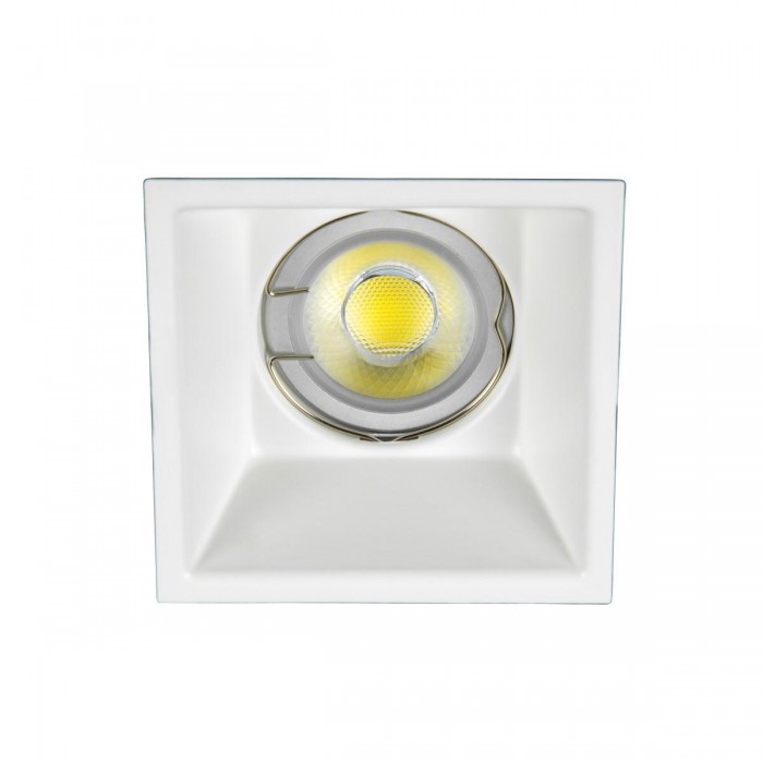 VK/03013G/W - Σποτ τετράγωνο, σταθερό, GU10/PAR16, Max12W (LED), IP20, 8.8x8.8x6.5cm, λευκό VK/03013G/W - Σποτ τετράγωνο, σταθερό, GU10/PAR16, Max12W (LED), IP20, 8.8x8.8x6.5cm, λευκό