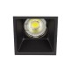  VK/03013G/B - Σποτ τετράγωνο, σταθερό, GU10/PAR16, Max12W (LED), IP20, 8.8x8.8x6.5cm, μαύρο