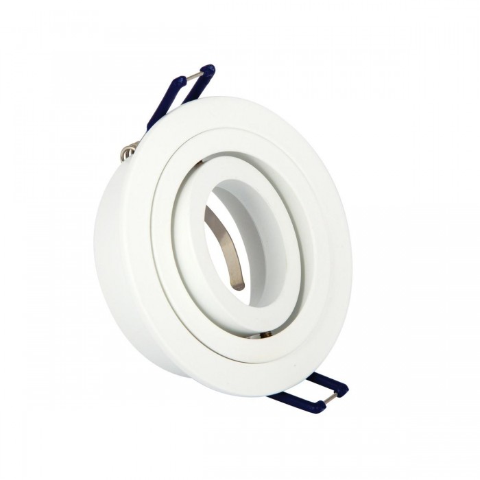  VK/03015G/W - Σποτ στρογγυλό, κινητό, GU10/PAR16, Max12W (LED), IP20, ø9.15x2.8cm, λευκό 