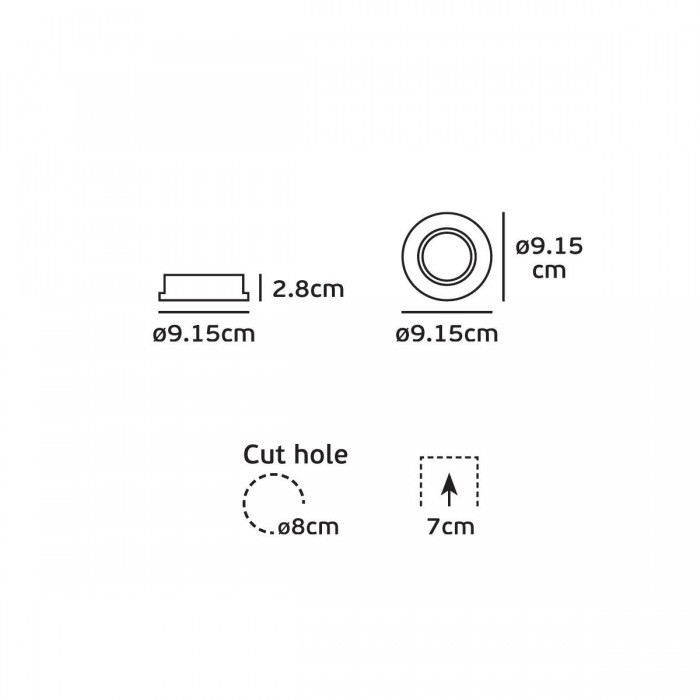 VK/03015G/AL - Σποτ στρογγυλό, κινητό, GU10/PAR16, Max12W (LED), IP20, ø9.15x2.8cm, αλουμίνιο VK/03015G/AL - Σποτ στρογγυλό, κινητό, GU10/PAR16, Max12W (LED), IP20, ø9.15x2.8cm, αλουμίνιο