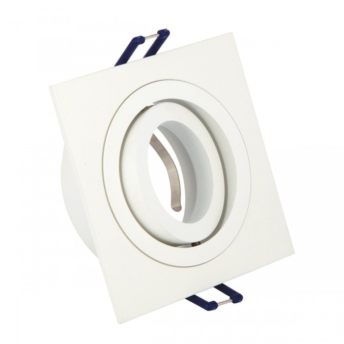  VK/03014G/W -<p>Σποτ τετράγωνο, κινητό, GU10/PAR16, Max12W (LED), IP20, 9.3x9.3x2.8cm, λευκό</p>