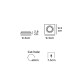  VK/03014G/W -<p>Σποτ τετράγωνο, κινητό, GU10/PAR16, Max12W (LED), IP20, 9.3x9.3x2.8cm, λευκό</p>