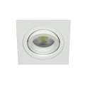  VK/03014G/W - Σποτ τετράγωνο, κινητό, GU10/PAR16, Max12W (LED), IP20, 9.3x9.3x2.8cm, λευκό
