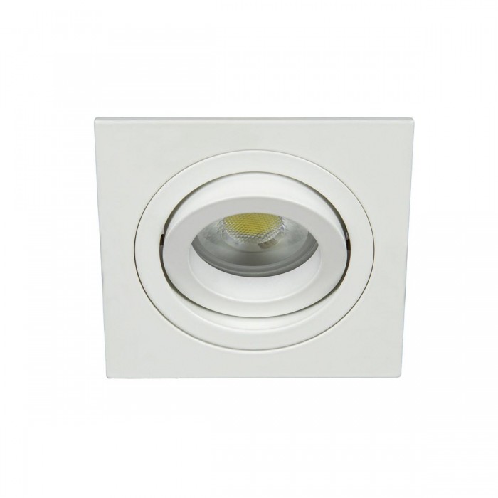  VK/03014G/W -<p>Σποτ τετράγωνο, κινητό, GU10/PAR16, Max12W (LED), IP20, 9.3x9.3x2.8cm, λευκό</p>