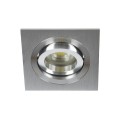 VK/03014G/AL - Σποτ τετράγωνο, κινητό, GU10/PAR16, Max12W (LED), IP20, 9.3x9.3x2.8cm, αλουμίνιο