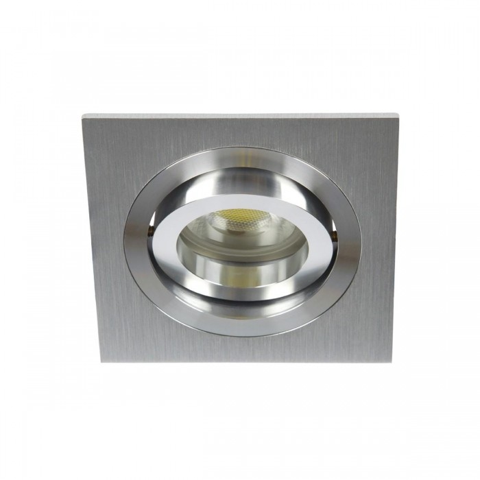  VK/03014G/AL -<p>Σποτ τετράγωνο, κινητό, GU10/PAR16, Max12W (LED), IP20, 9.3x9.3x2.8cm, αλουμίνιο</p>