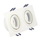 VK/03014G/2/W - Σποτ ορθογώνιο, κινητό, 2xGU10/PAR16, Max 2x12W (LED), IP20, 17.6x9.3x2.8cm, λευκό VK/03014G/2/W - Σποτ ορθογώνιο, κινητό, 2xGU10/PAR16, Max 2x12W (LED), IP20, 17.6x9.3x2.8cm, λευκό